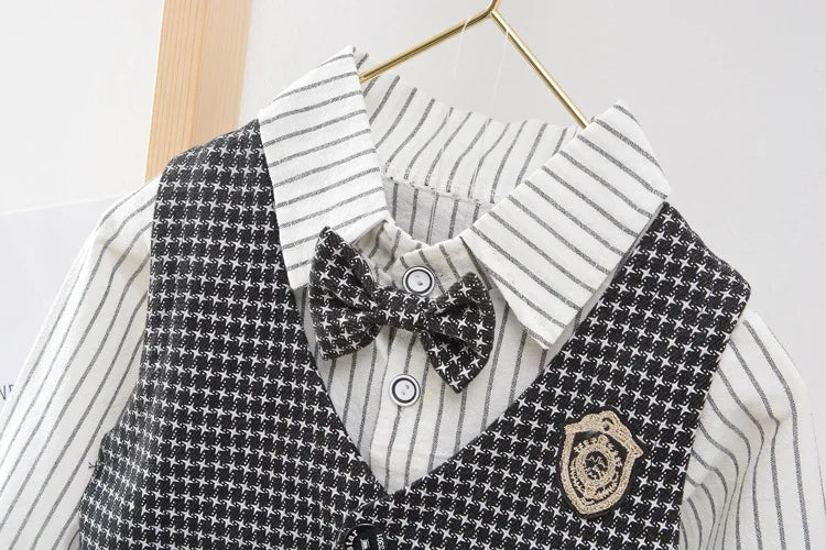Children Kids Gentleman Clothing Suit Birthday Wedding Party Set