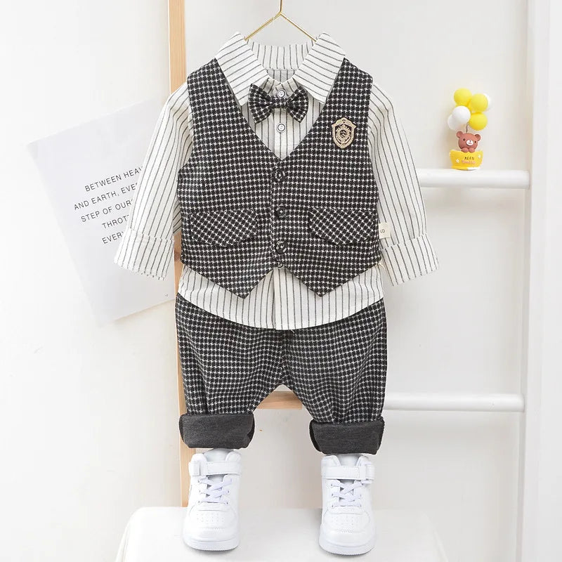 Children Kids Gentleman Clothing Suit Birthday Wedding Party Set