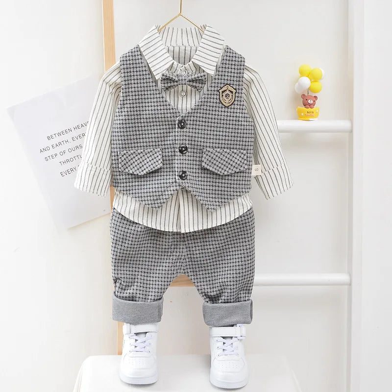 Children Kids Gentleman Clothing Suit Birthday Wedding Party Set
