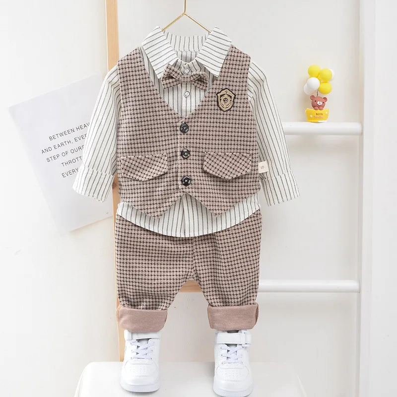 Children Kids Gentleman Clothing Suit Birthday Wedding Party Set