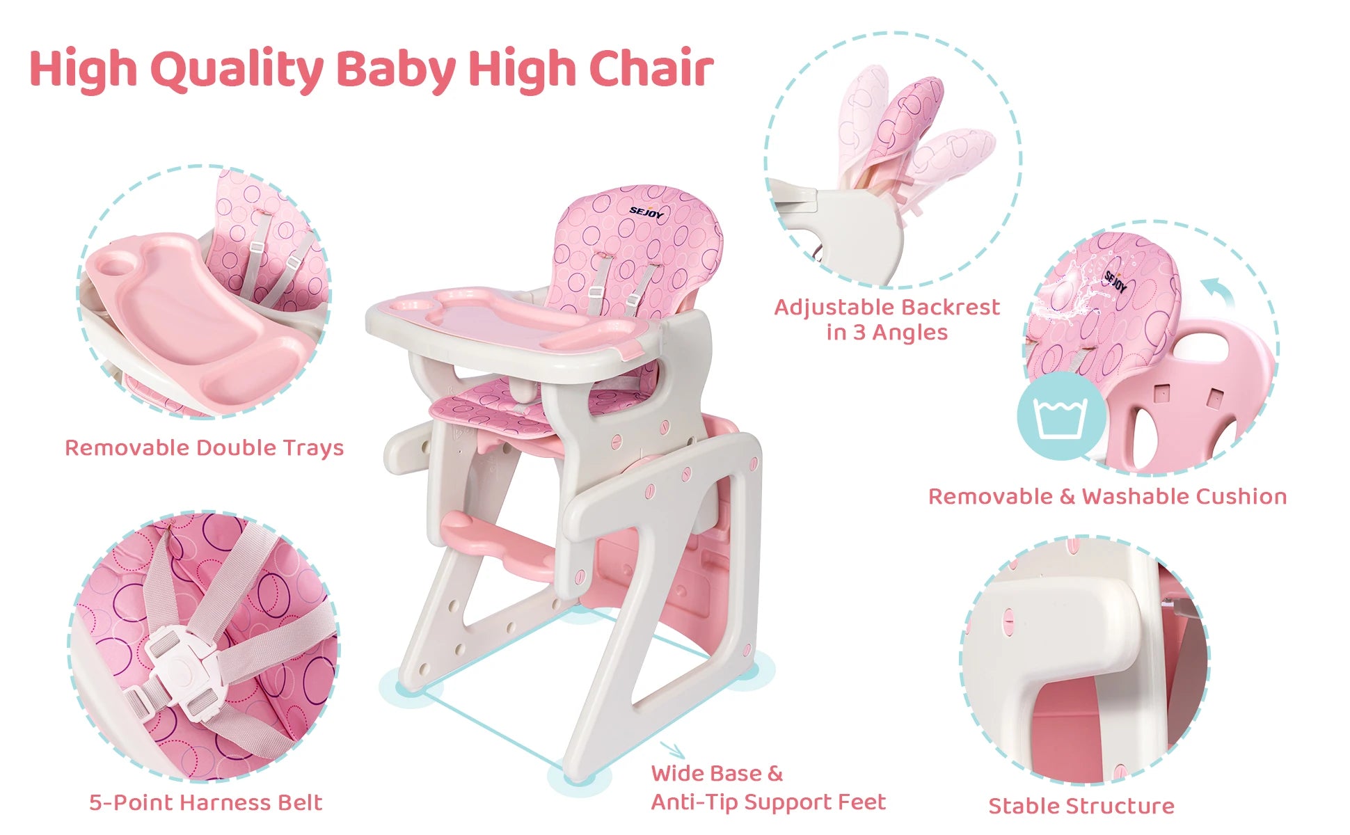 High Chair Baby Eating Chair for Babies and Toddlers Baby Seat