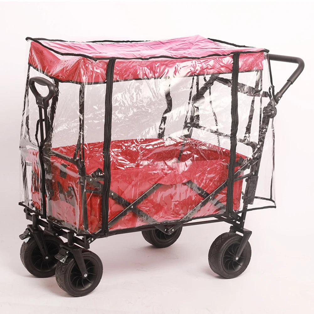 Camping Trolley Rain Cover PVC Garden Picnic Wagon Stroller Rain Cover