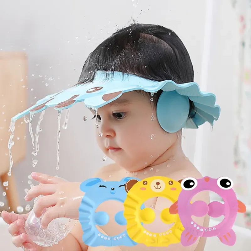 Cute Animal Shower Cap Safety Eye Protection Ear Protection