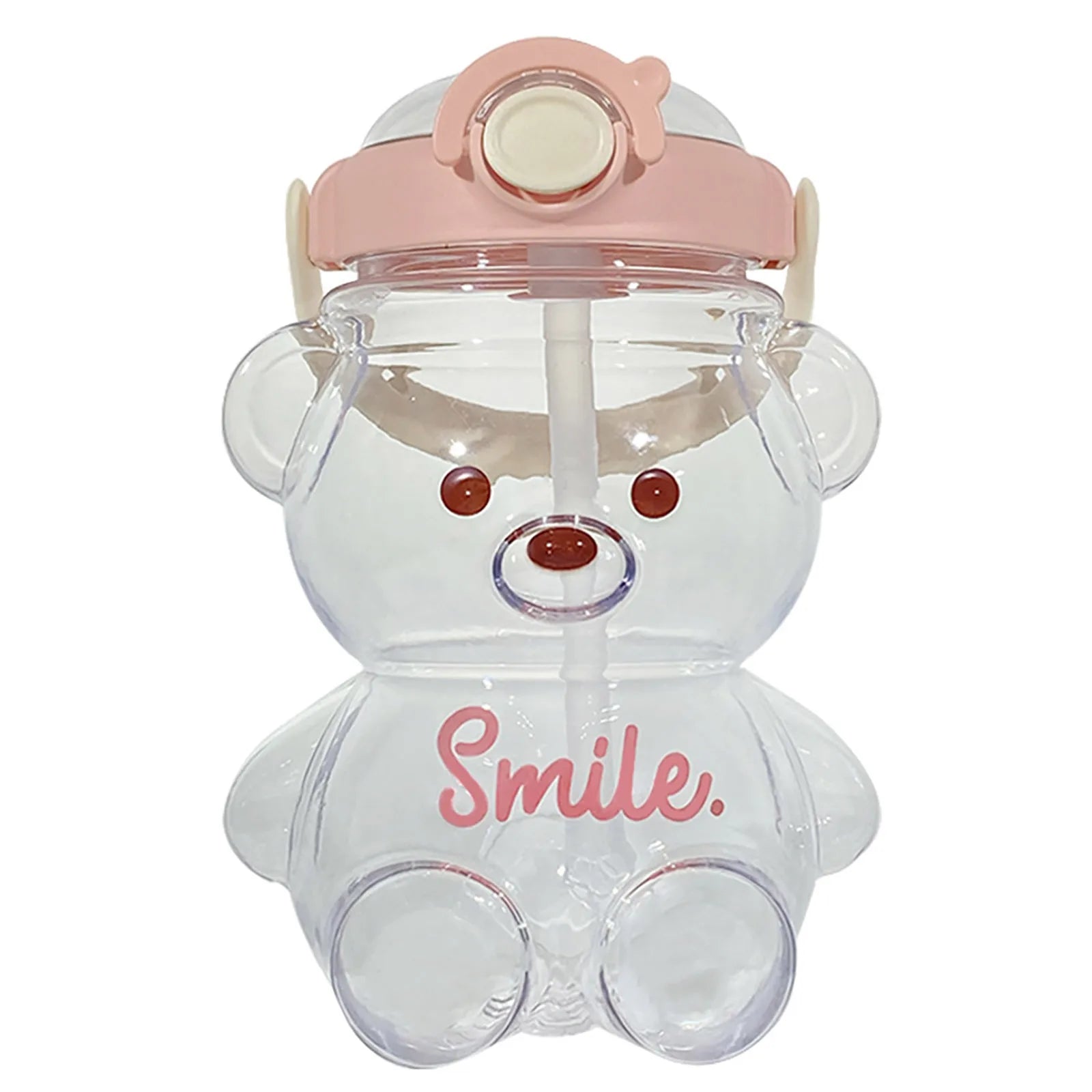 Cute Bear Cup Various Modes of Tumbler with Straw Kawaii Water Bottle
