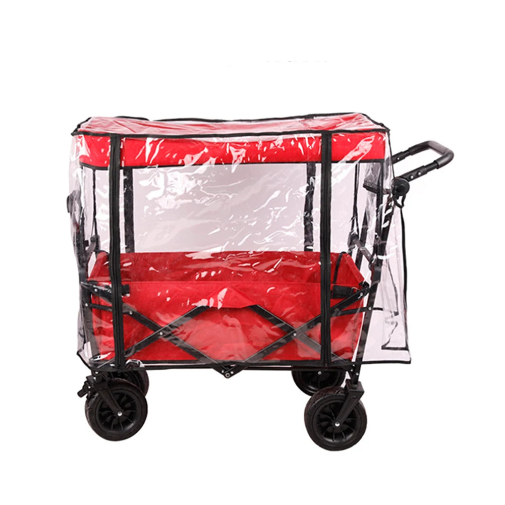 Camping Trolley Rain Cover PVC Garden Picnic Wagon Stroller Rain Cover