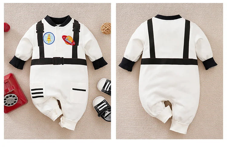 Spring And Autumn Boys And Girls Cute Astronaut Dress Up Bodysuit