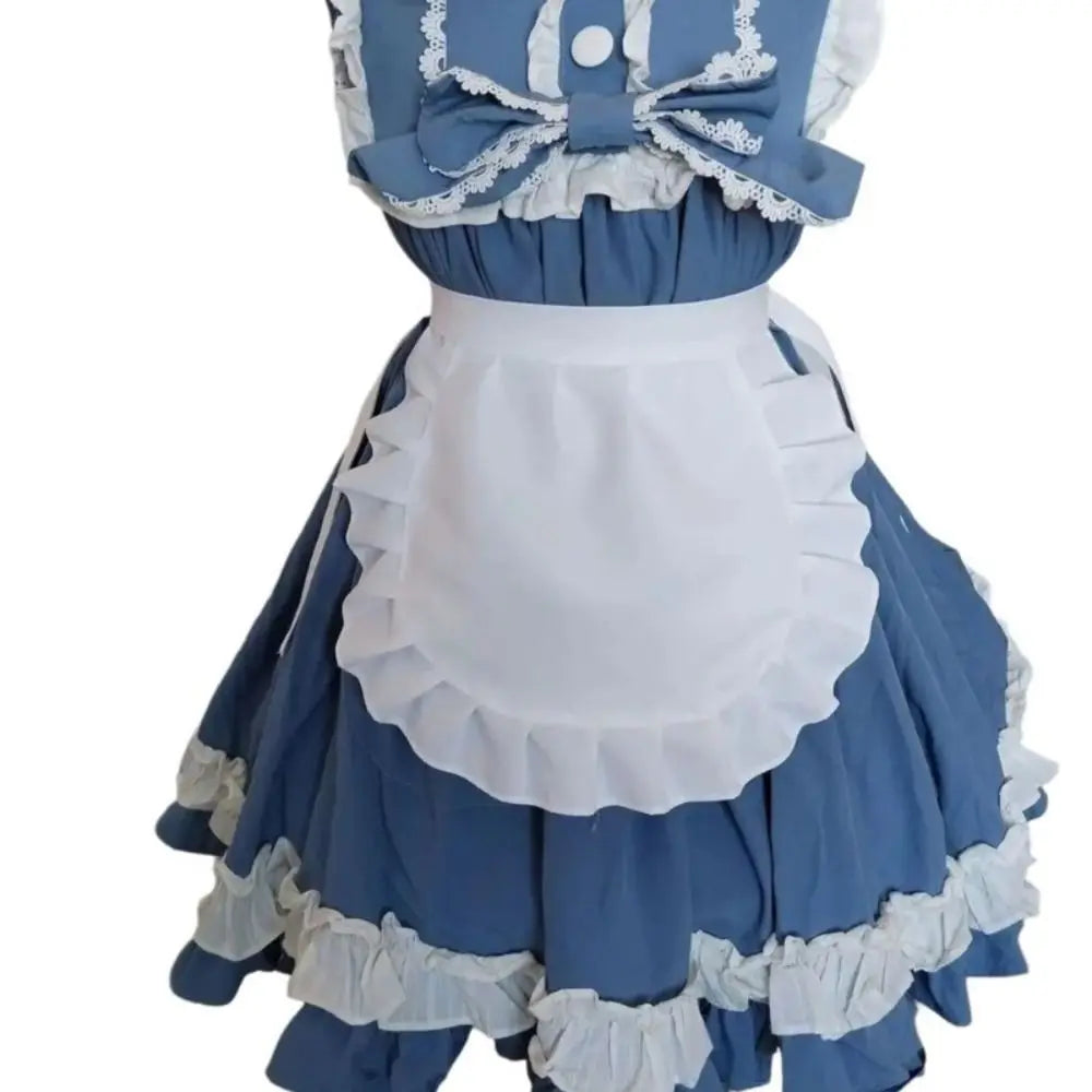Waitress Maid Style Waist Apron Cosplay Costume Cooking Aprons