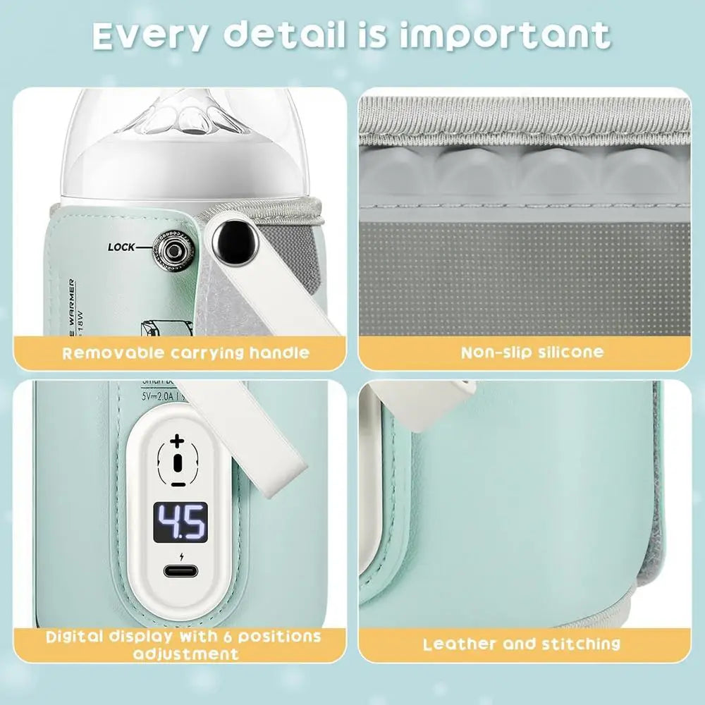Baby Nursing Bottle Heater Safe Insulated Bag Outdoor Traveling