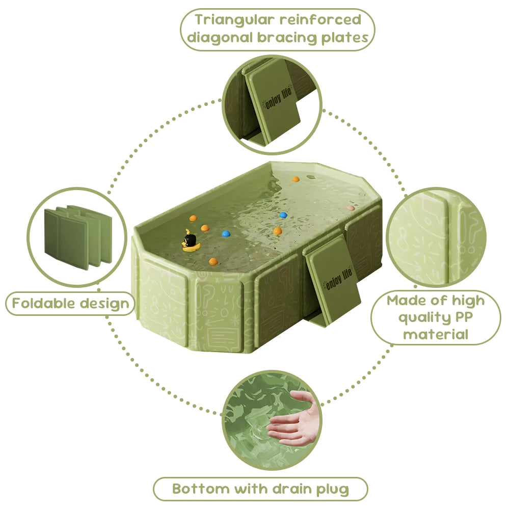 Baby Bathtub for Kids with Drain Outlet Baby Bath Tub Premium Compact