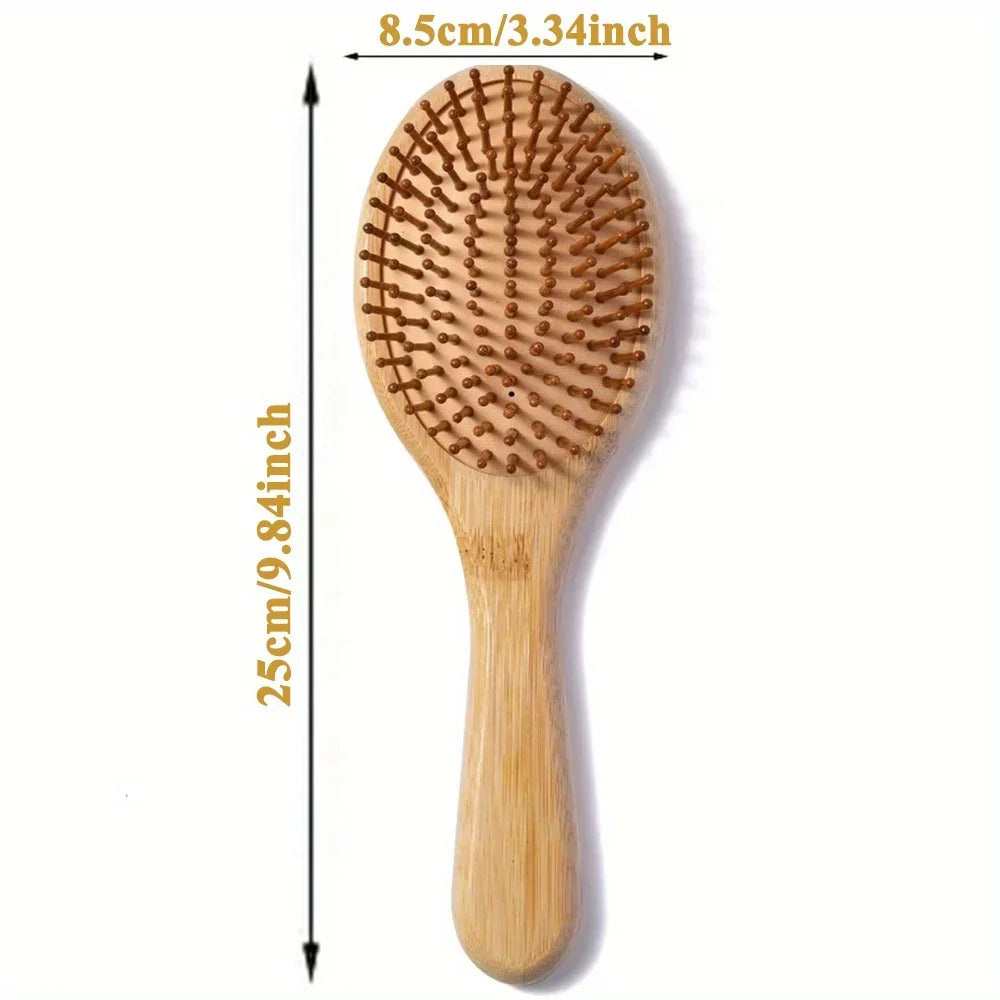 Natural bamboo paddle comb air cushion comb scalp massage