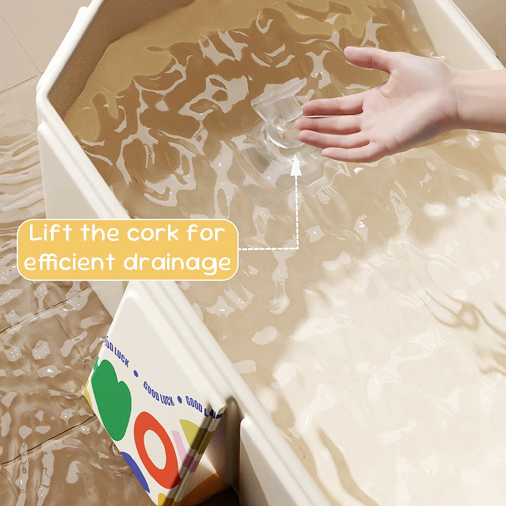 Baby Bathtub for Kids with Drain Outlet Baby Bath Tub Premium Compact