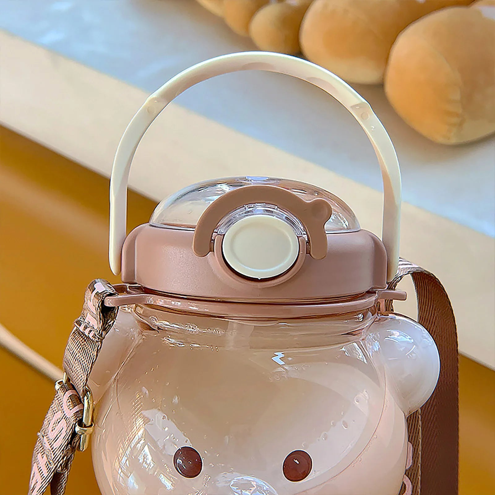 Cute Bear Cup Various Modes of Tumbler with Straw Kawaii Water Bottle