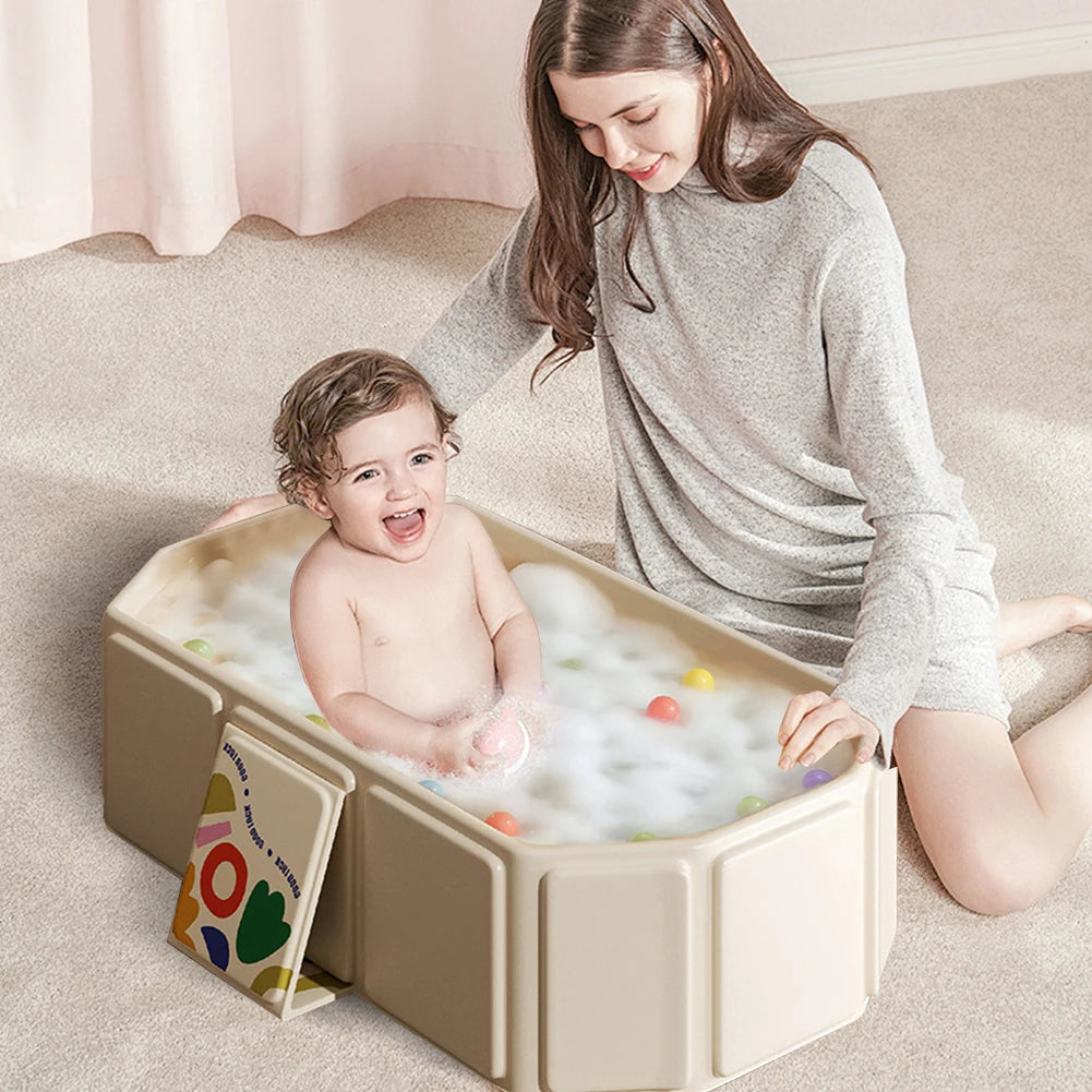 Baby Bathtub for Kids with Drain Outlet Baby Bath Tub Premium Compact