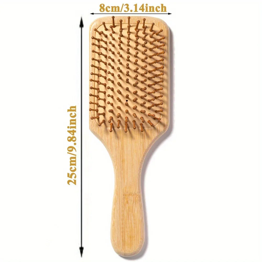 Natural bamboo paddle comb air cushion comb scalp massage