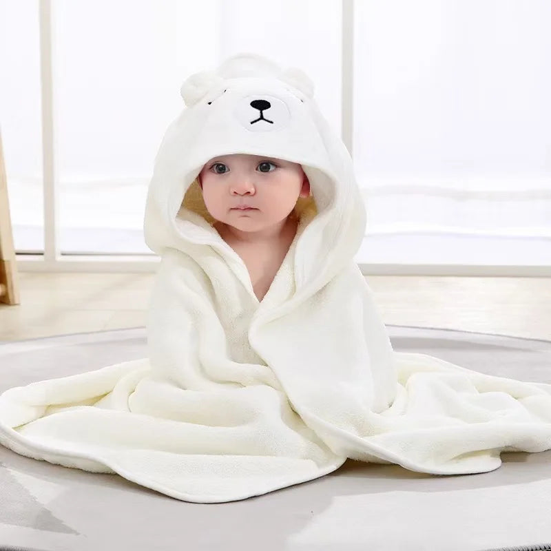 Toddler Bathrobe Infant Bath Towel Boy Girl Blankets Swaddle