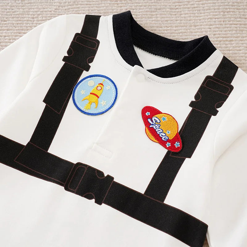 Spring And Autumn Boys And Girls Cute Astronaut Dress Up Bodysuit