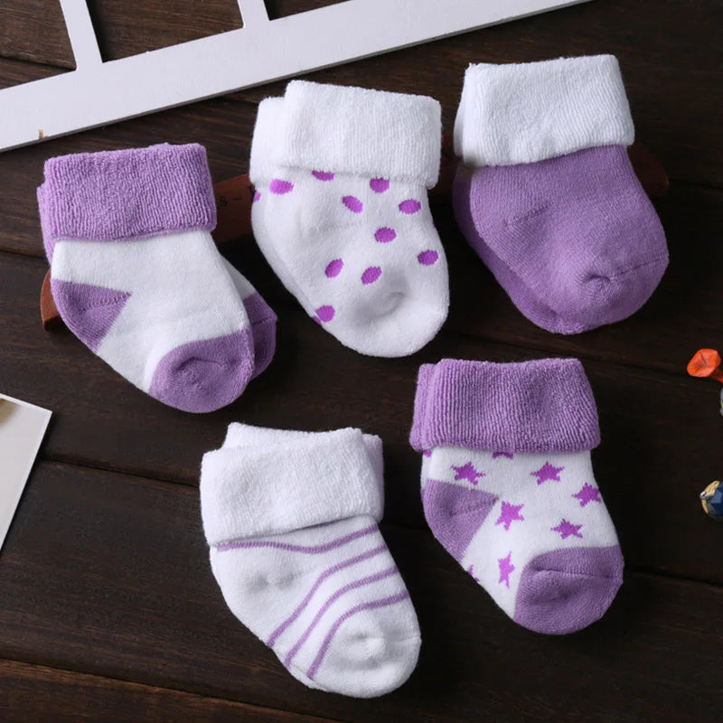Kiddie zoom 5Pairs/lot unisex Non-Skid Baby Shoe Socks 0-12months