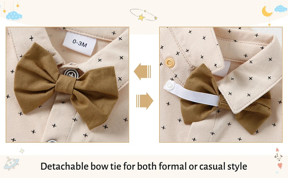 Baby Boy Suit Gentleman Outfit Clothes Set Infant Tuxedo Dress