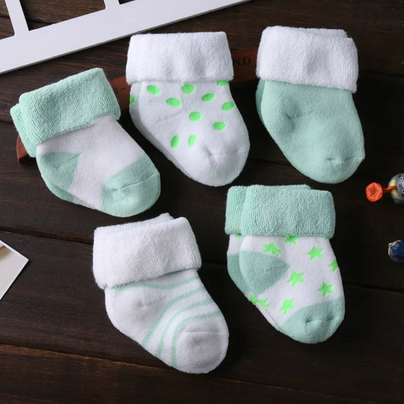 Kiddie zoom 5Pairs/lot unisex Non-Skid Baby Shoe Socks 0-12months
