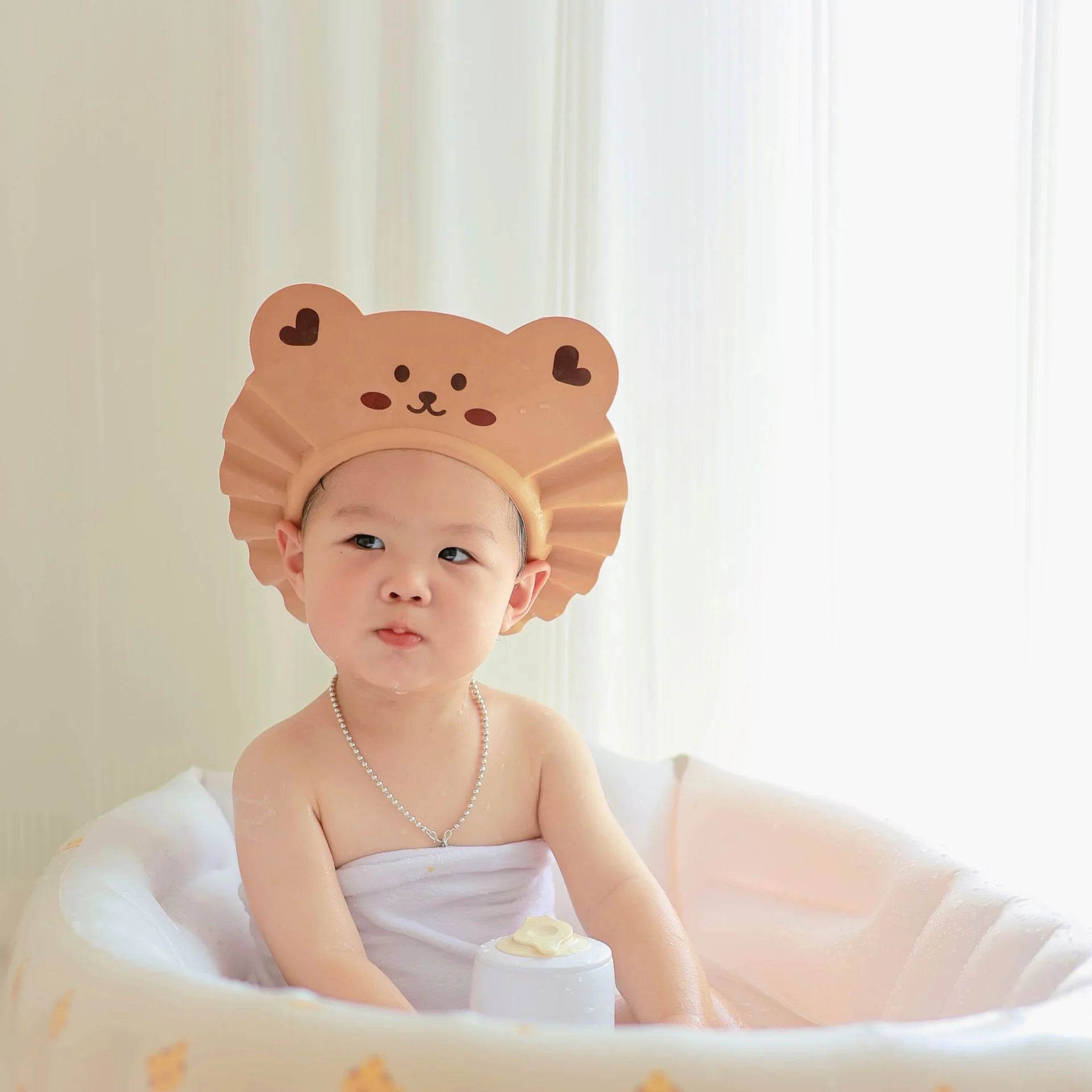Cute Animal Shower Cap Safety Eye Protection Ear Protection