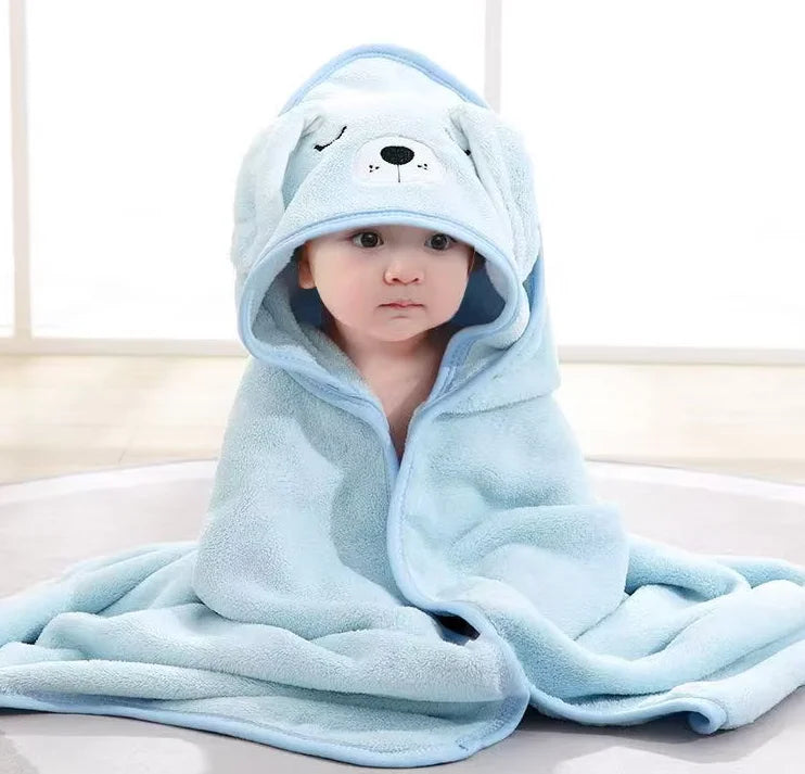 Toddler Bathrobe Infant Bath Towel Boy Girl Blankets Swaddle