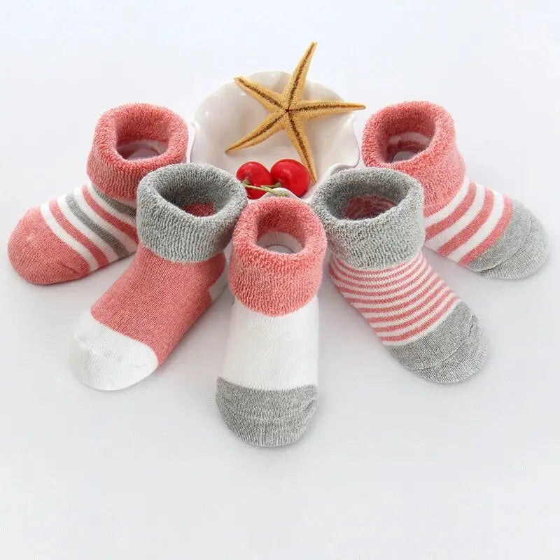 Kiddie zoom 5Pairs/lot unisex Non-Skid Baby Shoe Socks 0-12months