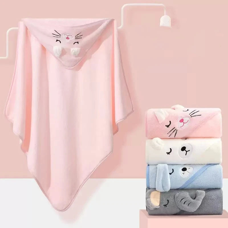 Toddler Bathrobe Infant Bath Towel Boy Girl Blankets Swaddle