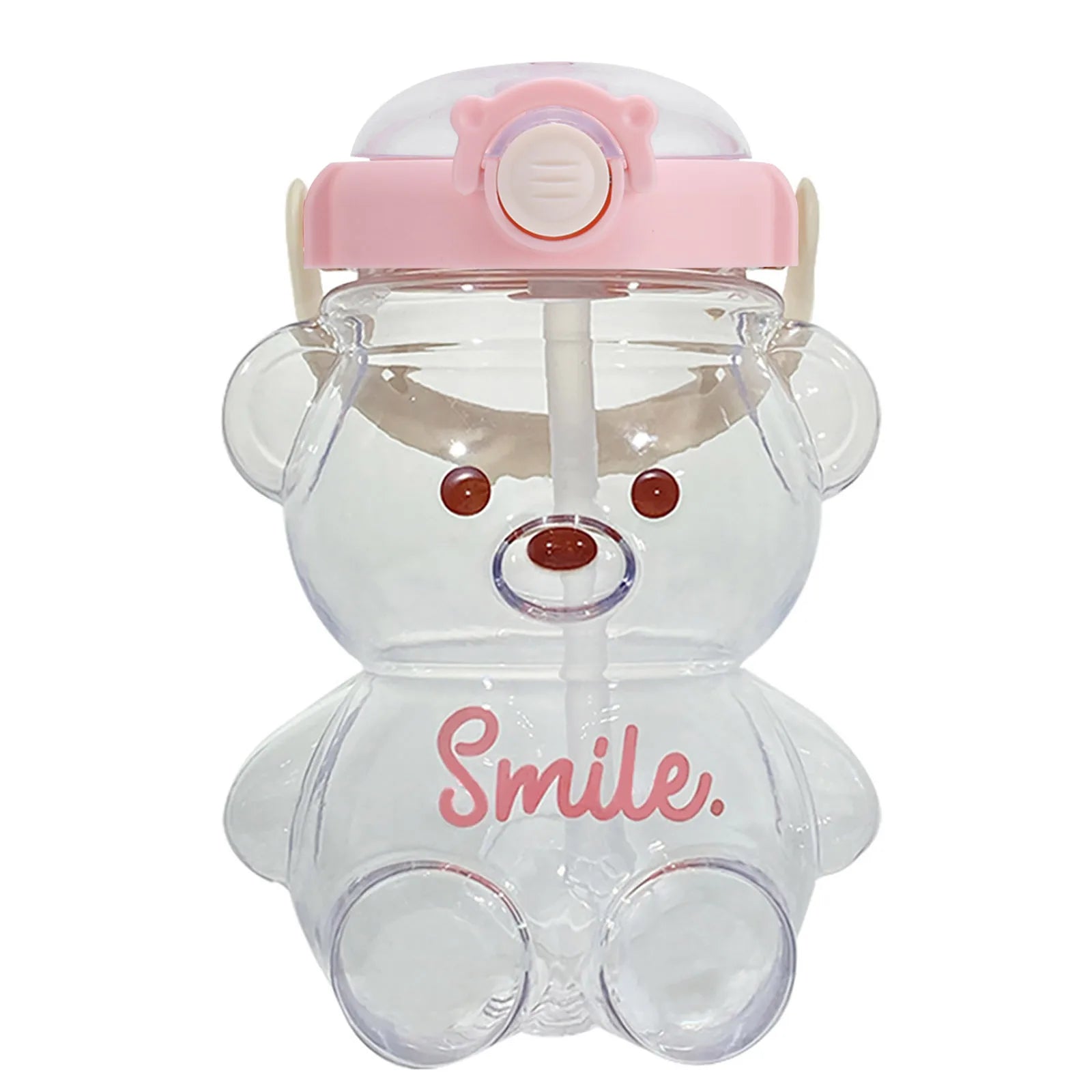 Cute Bear Cup Various Modes of Tumbler with Straw Kawaii Water Bottle