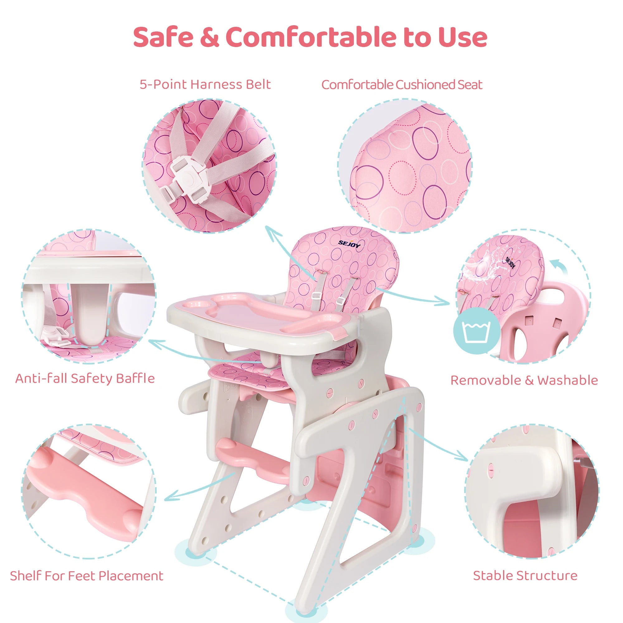 High Chair Baby Eating Chair for Babies and Toddlers Baby Seat