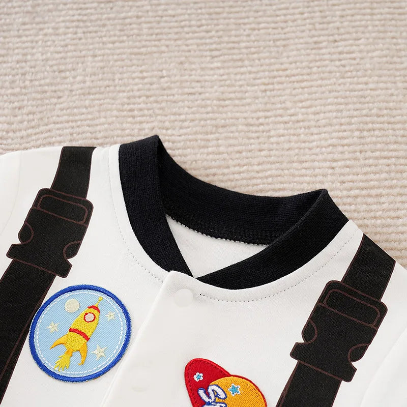 Spring And Autumn Boys And Girls Cute Astronaut Dress Up Bodysuit