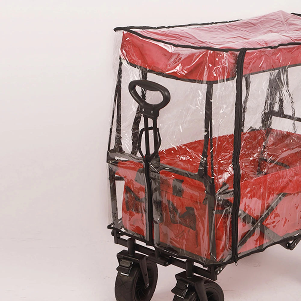 Camping Trolley Rain Cover PVC Garden Picnic Wagon Stroller Rain Cover