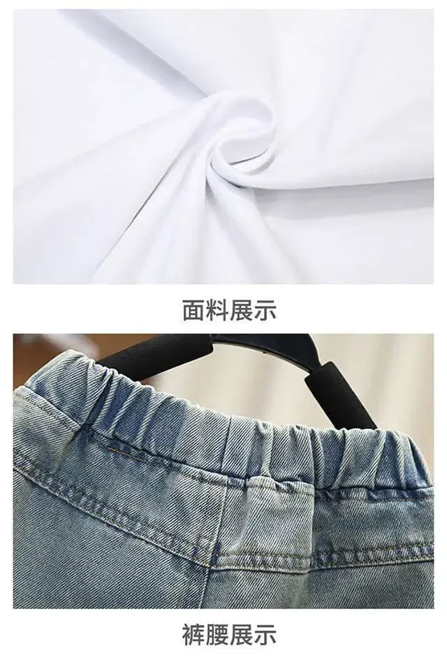 Boys Summer Clothing Set Letter Print Short Sleeved Shorts For Kids
