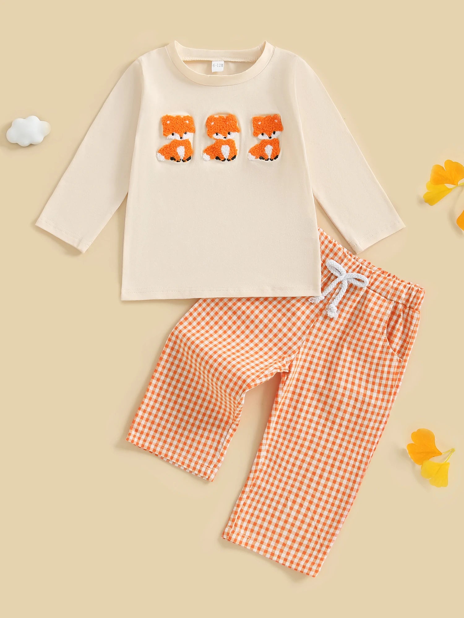 Baby Boys Winter Outfits Bear Printed Hooded and Jogger Pants