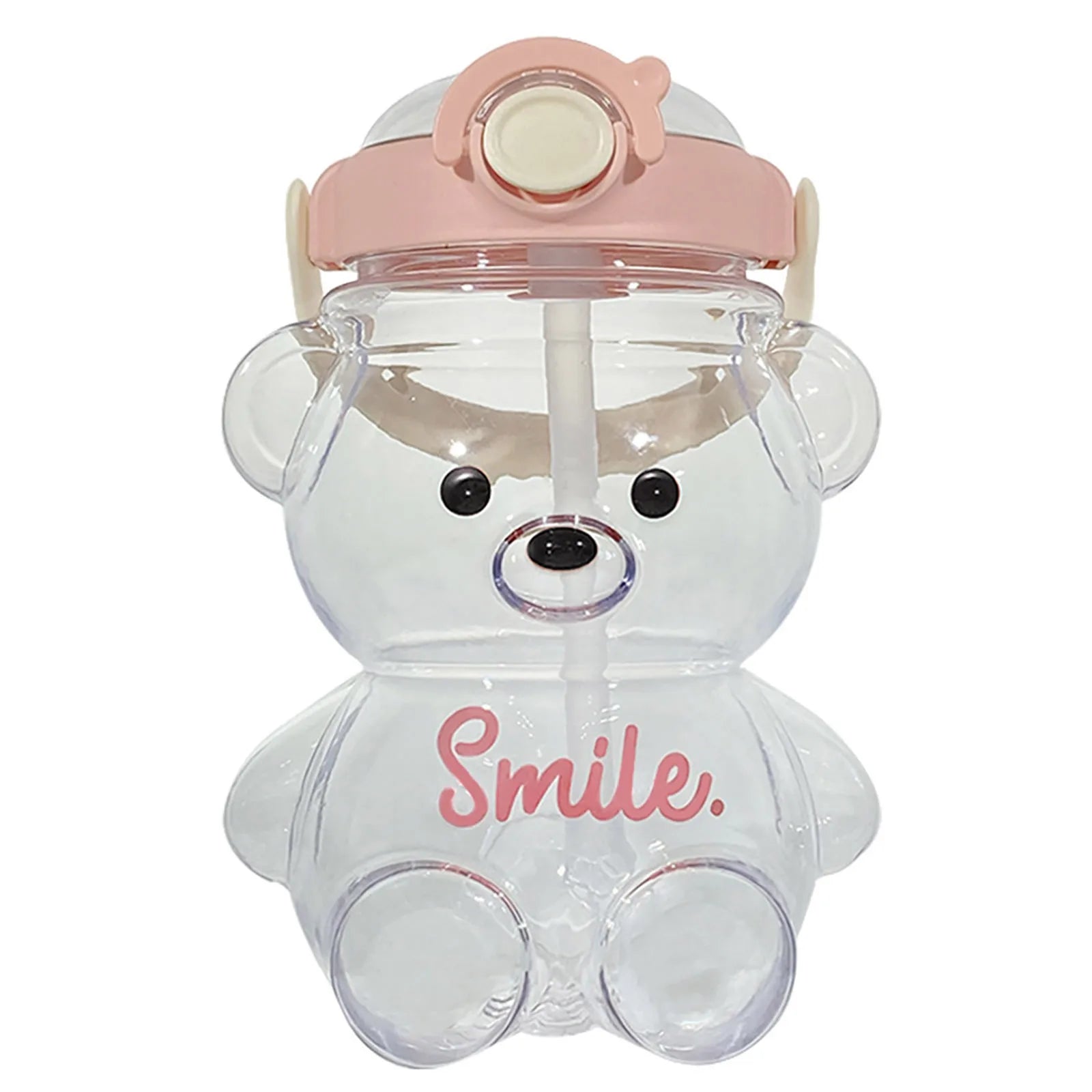 Cute Bear Cup Various Modes of Tumbler with Straw Kawaii Water Bottle