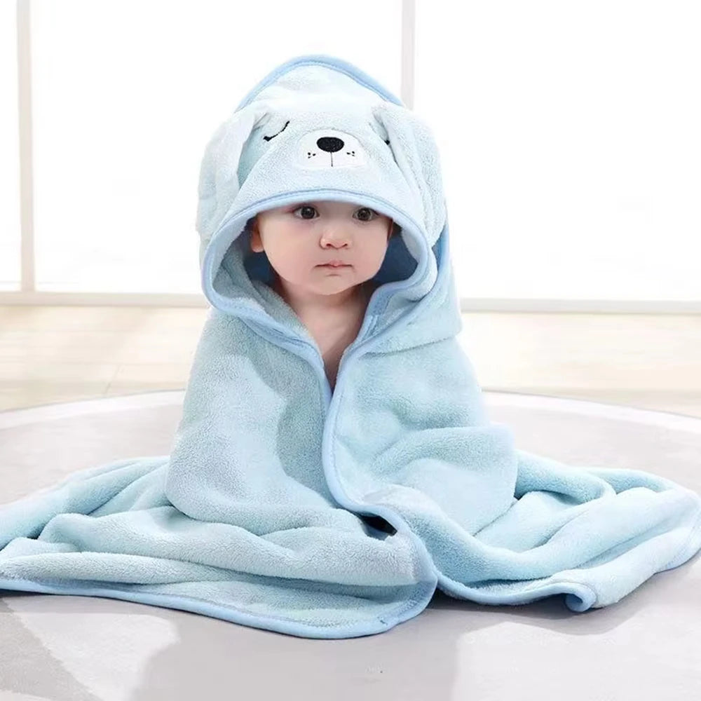 Toddler Bathrobe Infant Bath Towel Boy Girl Blankets Swaddle