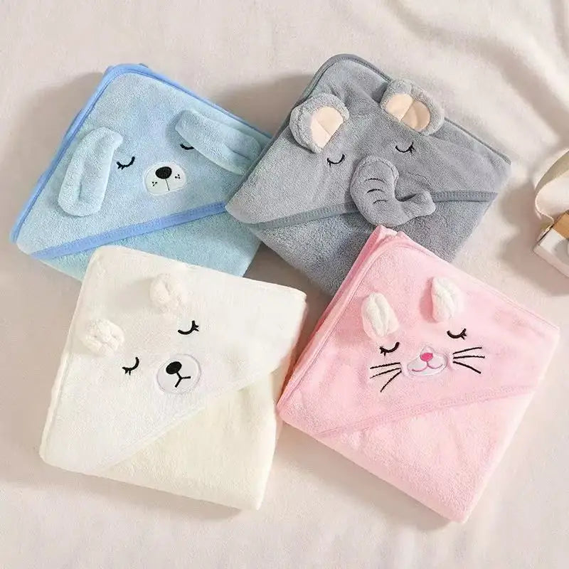 Toddler Bathrobe Infant Bath Towel Boy Girl Blankets Swaddle