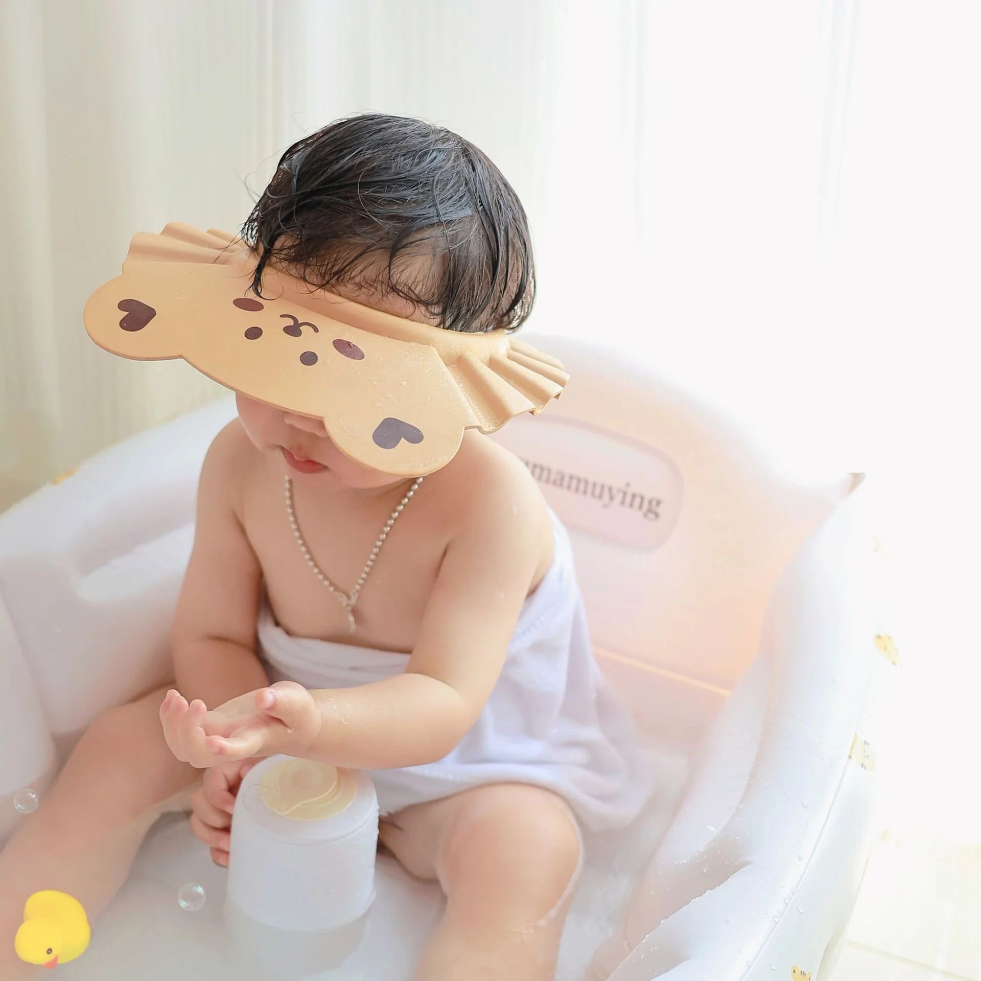 Cute Animal Shower Cap Safety Eye Protection Ear Protection