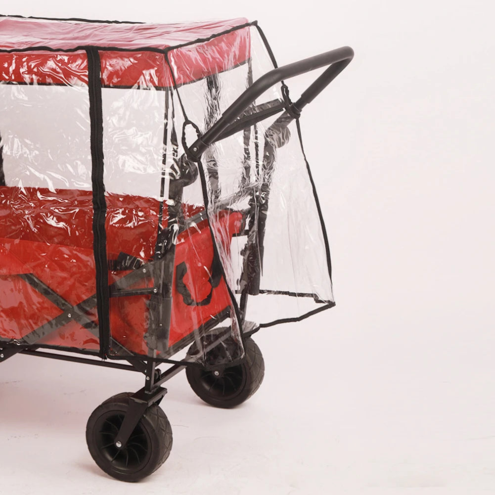 Camping Trolley Rain Cover PVC Garden Picnic Wagon Stroller Rain Cover