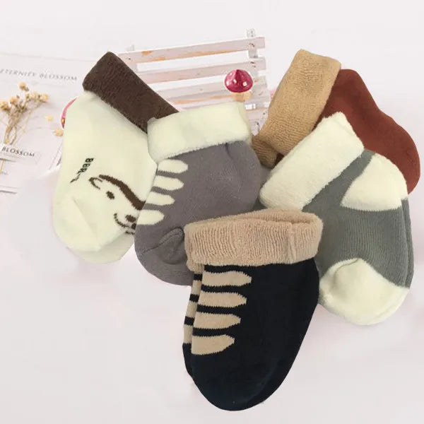 Kiddie zoom 5Pairs/lot unisex Non-Skid Baby Shoe Socks 0-12months