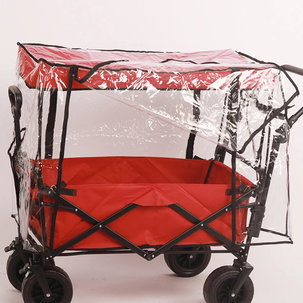 Camping Trolley Rain Cover PVC Garden Picnic Wagon Stroller Rain Cover