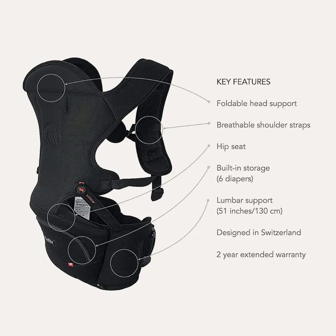 Essential Hip Seat Baby Carrier with 3 Carry Adjustable Waist Belt