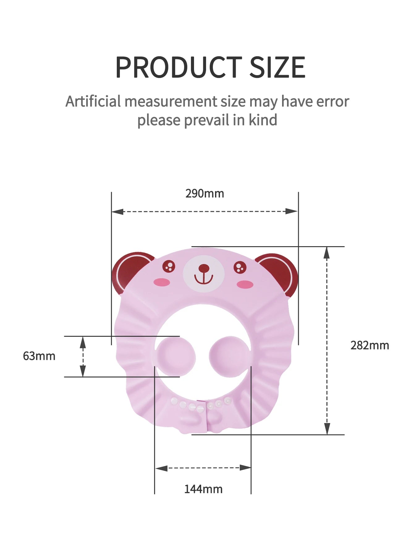 Cute Animal Shower Cap Safety Eye Protection Ear Protection