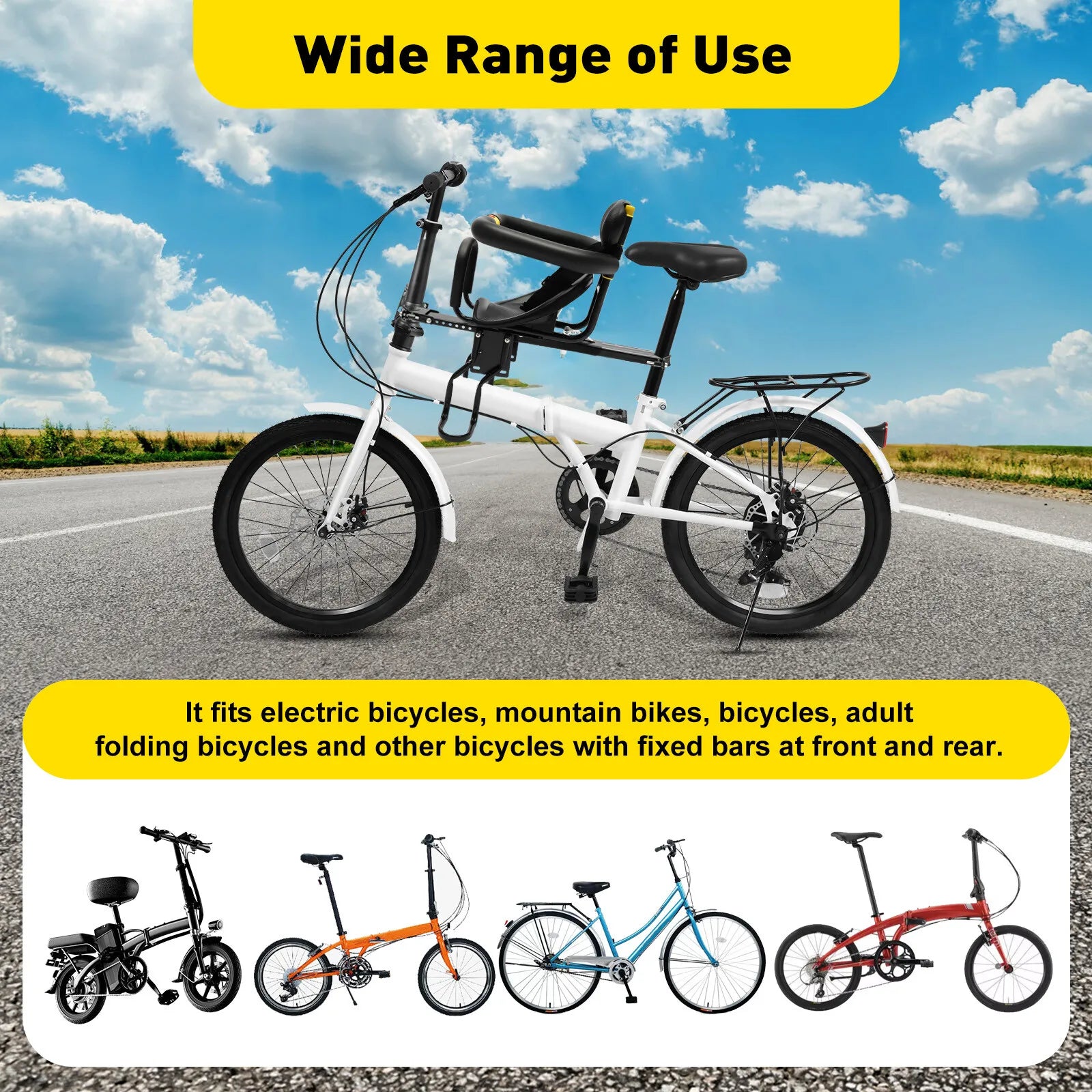 Baby Bike Safety Toddler Child Seat Kids Bicycle Chair Carrier
