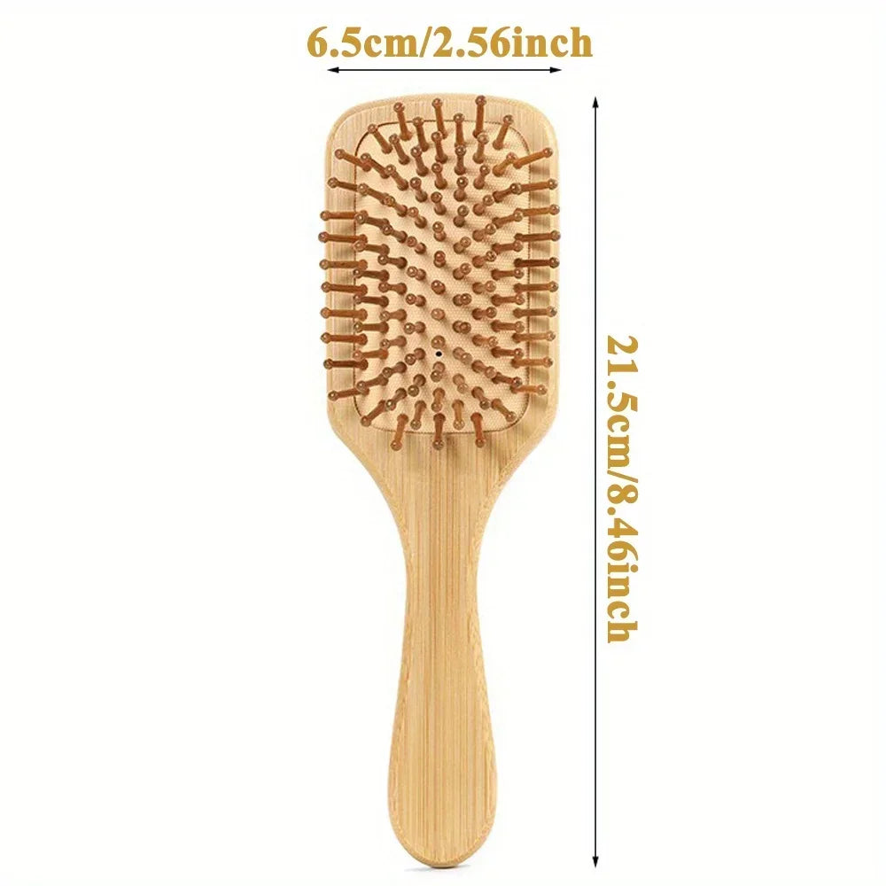 Natural bamboo paddle comb air cushion comb scalp massage