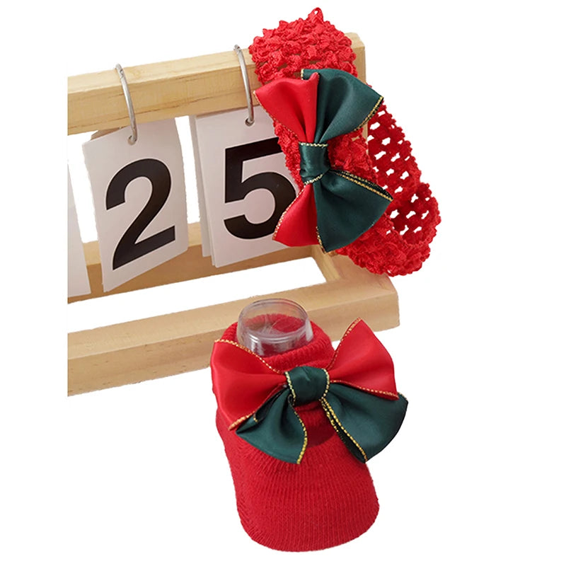 Adorable Christmas Baby Girl Non-Slip Socks with Grips Socks