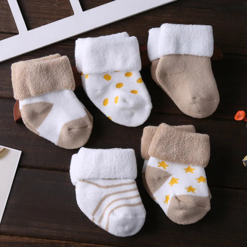 Kiddie zoom 5Pairs/lot unisex Non-Skid Baby Shoe Socks 0-12months