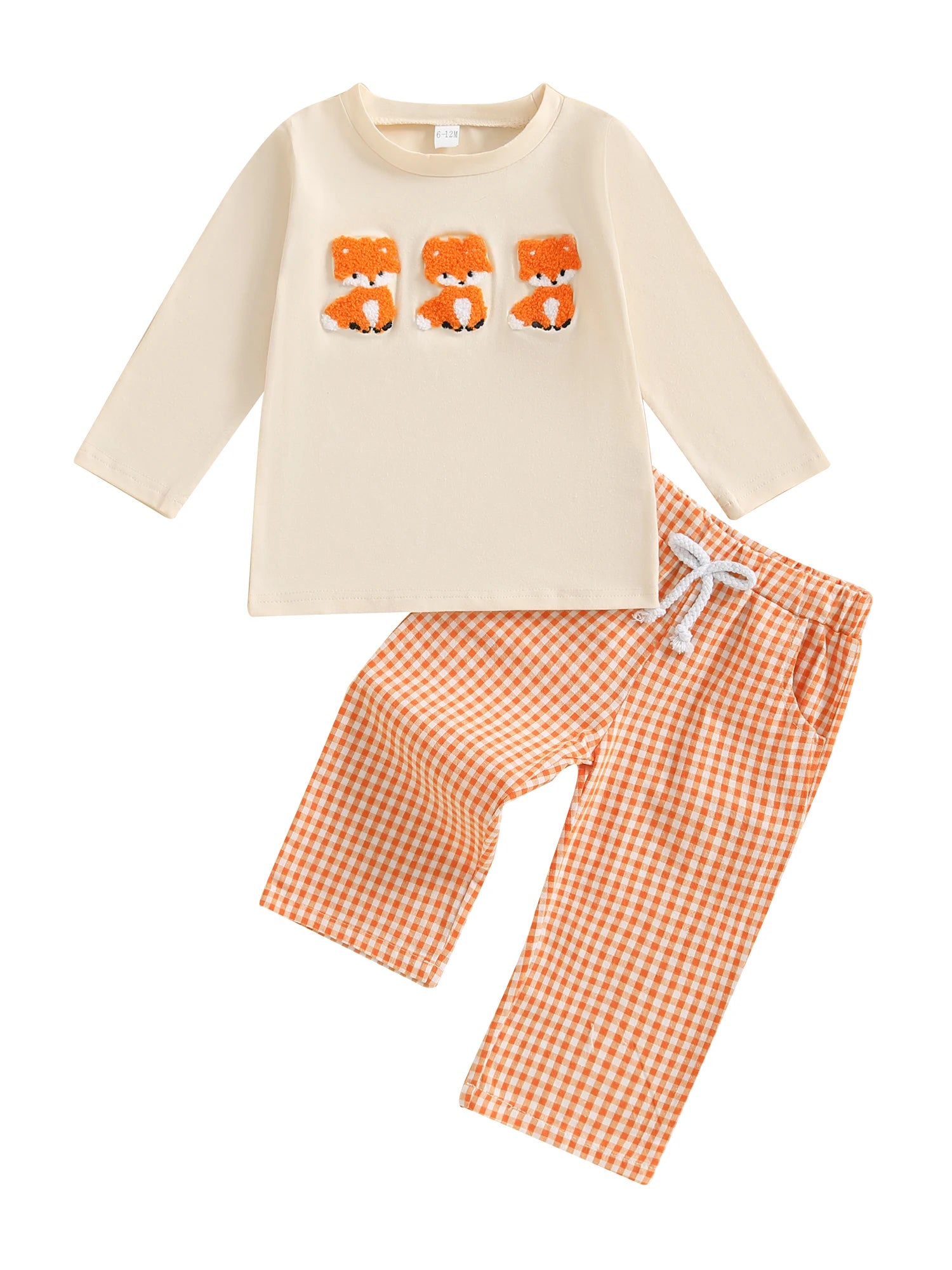 Baby Boys Winter Outfits Bear Printed Hooded and Jogger Pants