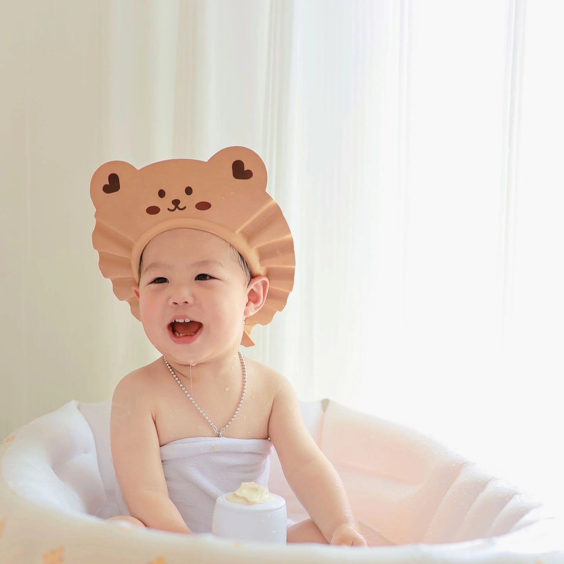 Cute Animal Shower Cap Safety Eye Protection Ear Protection
