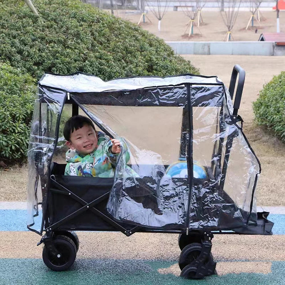 Camping Trolley Rain Cover PVC Garden Picnic Wagon Stroller Rain Cover