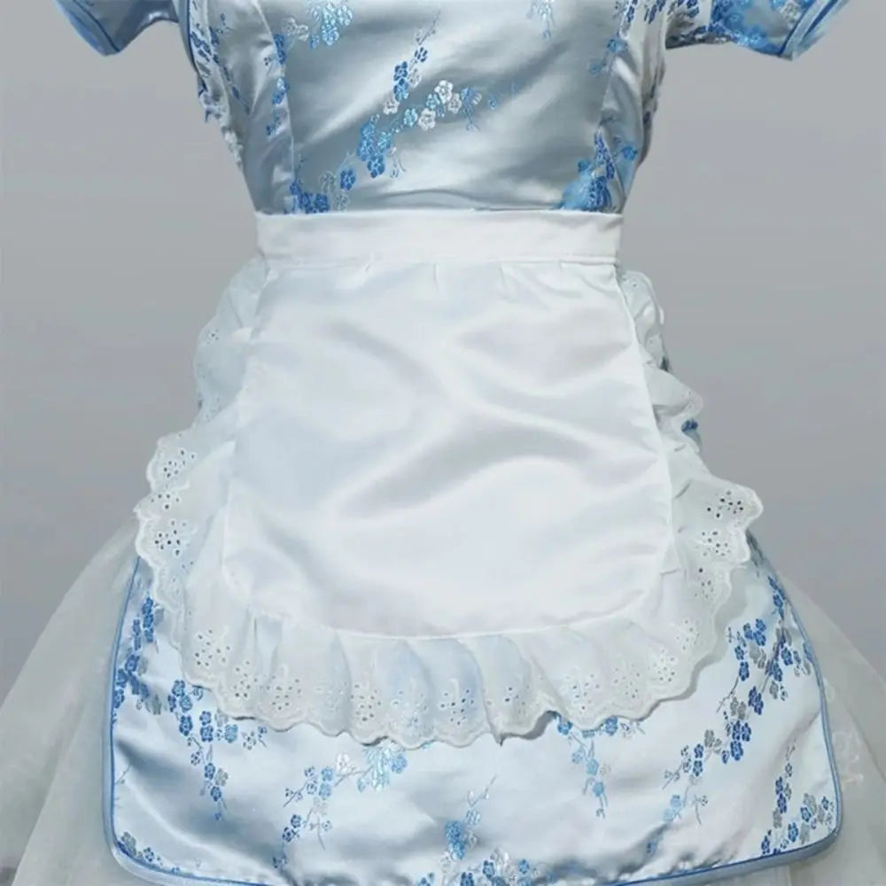 Waitress Maid Style Waist Apron Cosplay Costume Cooking Aprons